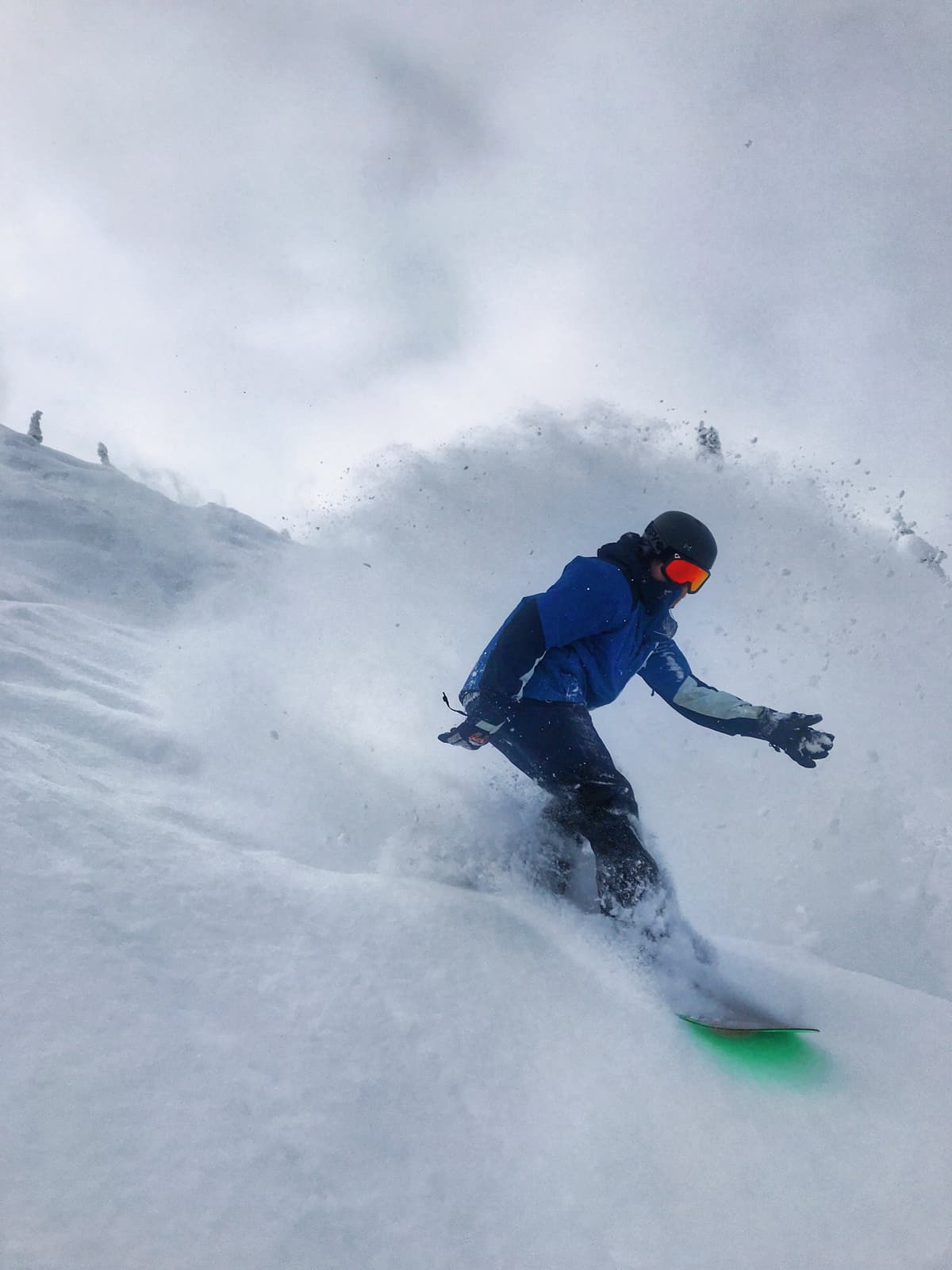 Snowboarding action shot